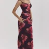 Nalini romantische maxi-jurk met bloemenprint