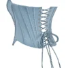 Nastassia Cool Blue versierd satijnkorset