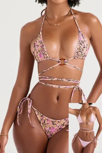 Naxos Blossom omkeerbare halterbikini-top