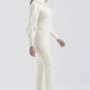 Nereida crèmekleurige kasjmiermix-broek