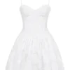 Nerissa witte jacquard mini-korsetjurk