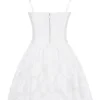 Nerissa witte jacquard mini-korsetjurk