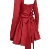 Nina Holly rode mini-jurk met afneembare strik van tule