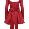 Nina Holly rode mini-jurk met afneembare strik van tule