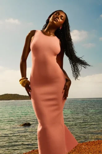 Noli Sorbet gebreide maxi-jurk
