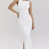 Noli witte mouwloze maxi-jurk