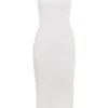 Noli witte mouwloze maxi-jurk