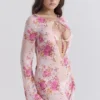 Oceana strandjurk met bloemenprint als bovenkleding