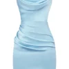 Odelle Ocean Blue strapless mini-jurk