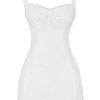 Odessa witte mini-jurk met borduursels