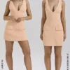 Olympia Sorbet Plunge Mini-jurk