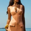 Olympia Sorbet Plunge Mini-jurk