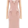 Ophelia Blush Midi-jurk met uitsnijdingen