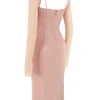 Ophelia Blush Midi-jurk met uitsnijdingen