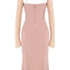 Ophelia Blush Midi-jurk met uitsnijdingen