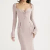 Ophelia Crystal Cutout Midi-jurk