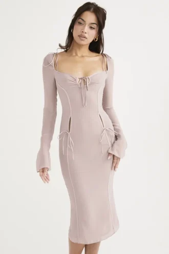 Ophelia Crystal Cutout Midi-jurk
