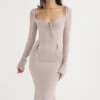 Ophelia Crystal Cutout Midi-jurk