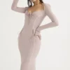 Ophelia Crystal Cutout Midi-jurk