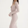 Ophelia Crystal Cutout Midi-jurk