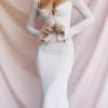 Ophelia Crystal Cutout Midi-jurk