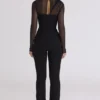 Orelia Zwarte gedrapeerde mesh body’s