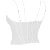 Orla wit chiffon korsetten met bandjes