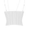 Orla wit chiffon korsetten met bandjes