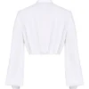 Palmer witte blouson-top met diep decolleté
