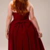 Pandora Berry strapless midi-jurk met afneembare strik