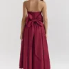 Pandora Berry strapless midi-jurk met afneembare strik