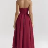 Pandora Berry strapless midi-jurk met afneembare strik