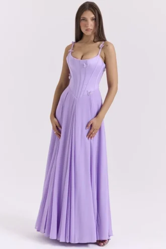 Pascha Orchid Butterfly Korsett Maxi-Jurken