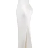 Persephone ivoorkleurige strapless korsettenjurk