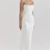 Persephone ivoorkleurige strapless korsettenjurk