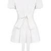 Piera witte geplooide mini-jurk