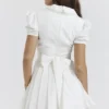 Piera witte geplooide mini-jurk