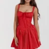 Pietra Cherry korsettenminijurk