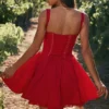 Pietra Cherry korsettenminijurk