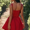 Pietra Cherry korsettenminijurk