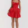 Pietra Cherry korsettenminijurk
