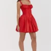Pietra Cherry korsettenminijurk