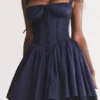 Pietra French Navy korsettenminijurk