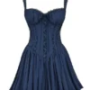 Pietra French Navy korsettenminijurk