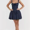 Pietra French Navy korsettenminijurk
