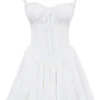 Pietra witte mini-korsetjurk