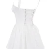 Pietra witte mini-korsetjurk