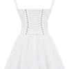 Pietra witte mini-korsetjurk