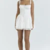 Pietra witte mini-korsetjurk