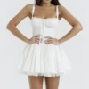 Pietra witte mini-korsetjurk